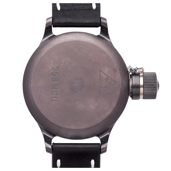 Циркониевые наручные часы с корпусом из дамаска и с сапфировым стеклом 53 мм Zlatoust 293 Цирконий 53мм Дамаск Сапфир