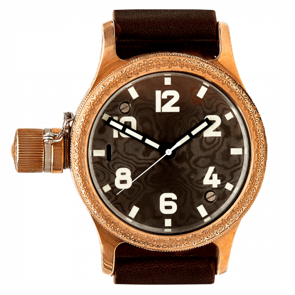 Часы AGAT 295 Бронза с орнаментом 46 мм ЗлатМокумэ Сапфир - Изображение 1